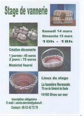 stage de vannerie dives sur mer