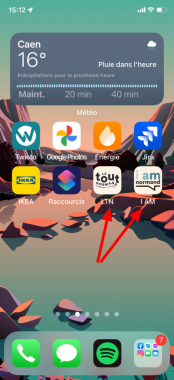 L’application est sur l’écran d’accueil. Cliquez sur l’icône pour lancer l’application