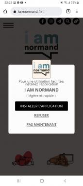 Appuyez sur INSTALLER L’APPLICATION