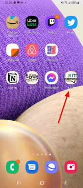 L’application est sur l’écran d’accueil. Cliquez sur l’icône pour lancer l’application